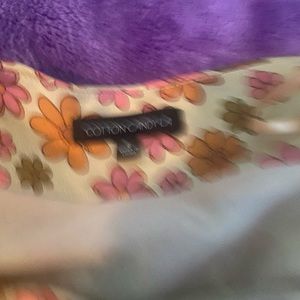 A skirt with neon flowers